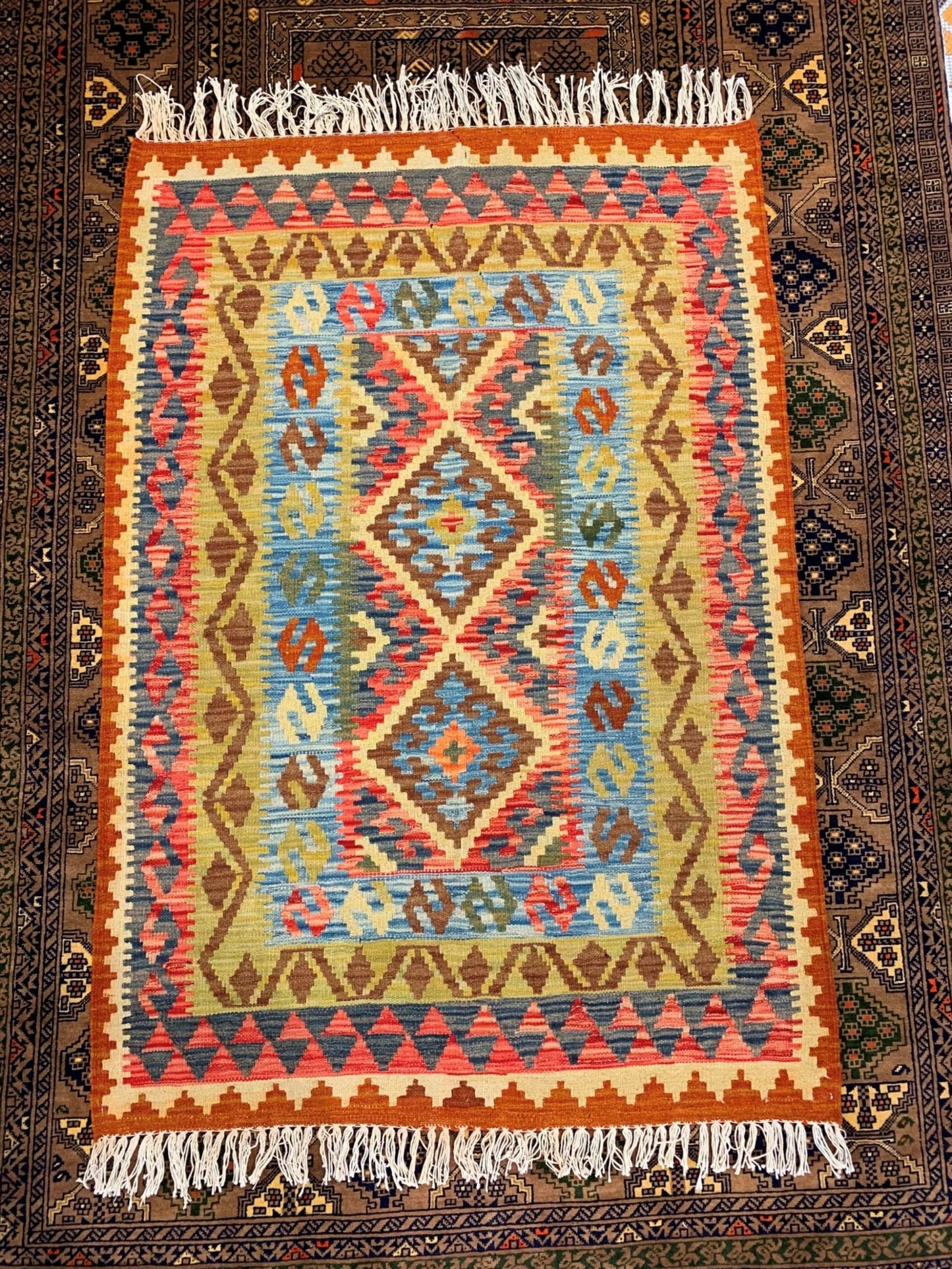 Lime Bohemian Natural Rug