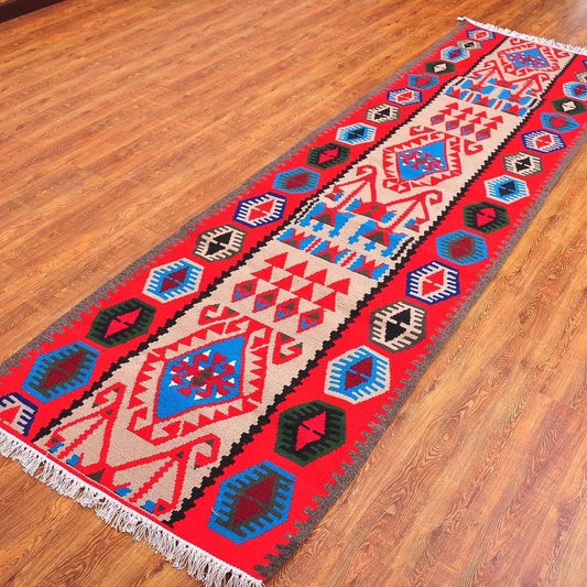 Cherry Moroccan Kilim Rug
