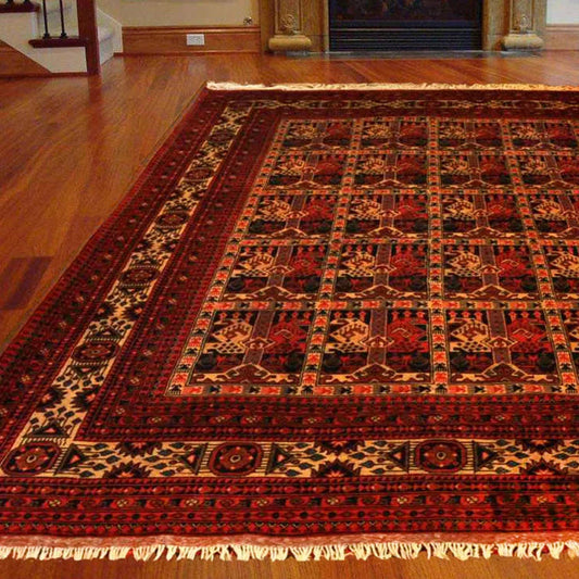 Madder Red Garden Wool Rug