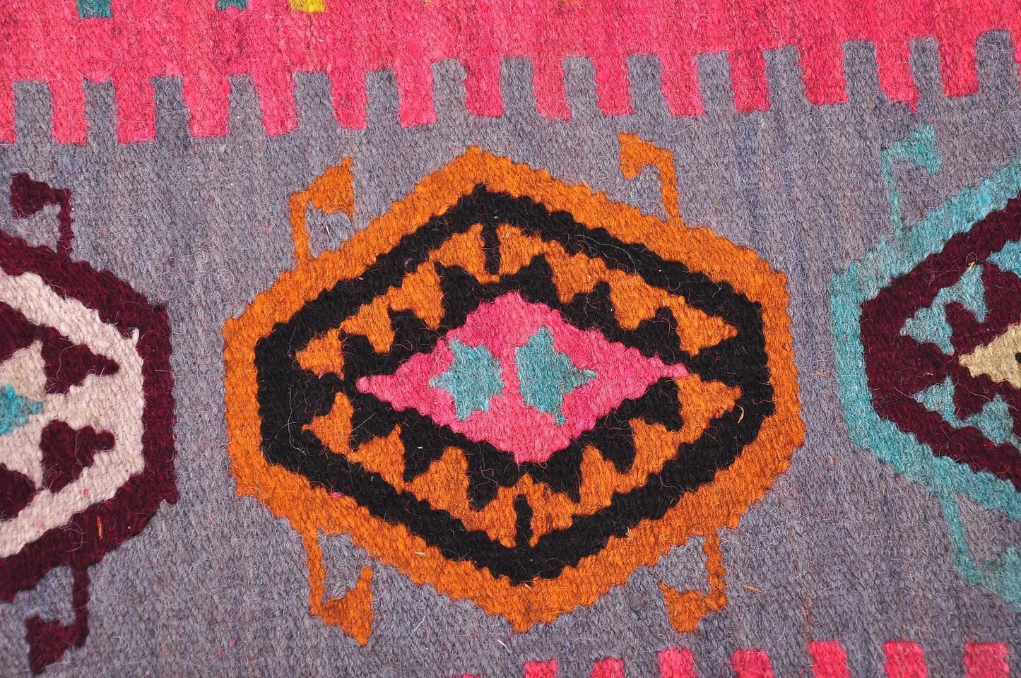 Rainbow Peaks Anatolian Kilim Rug