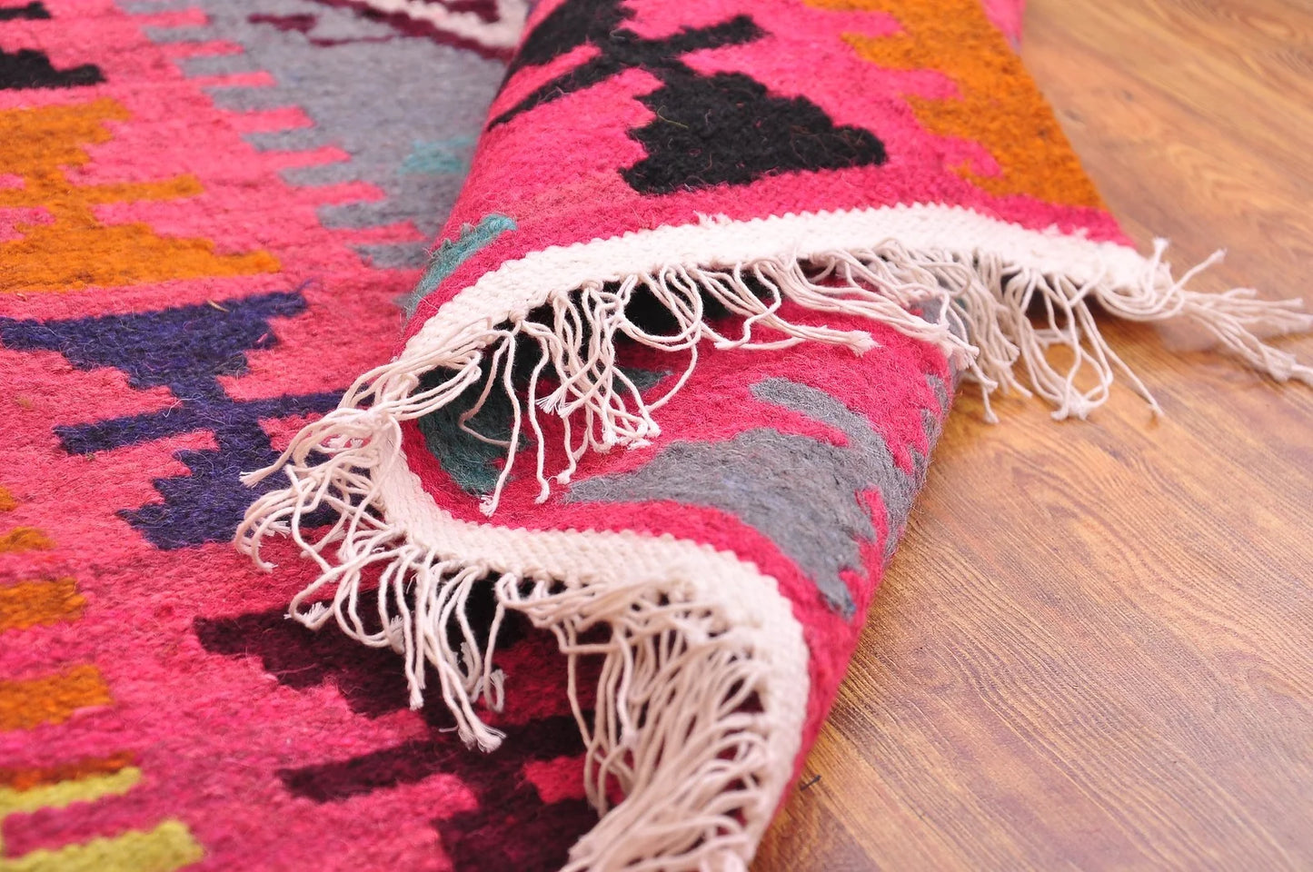 Rainbow Peaks Anatolian Kilim Rug