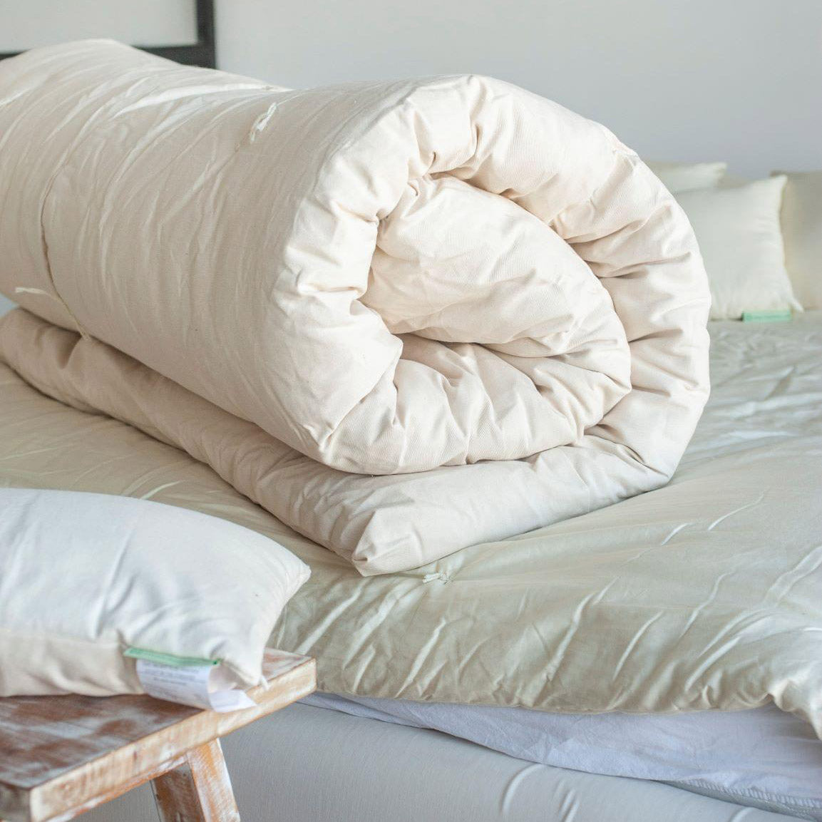 Wool Topper in Organic Cotton Case